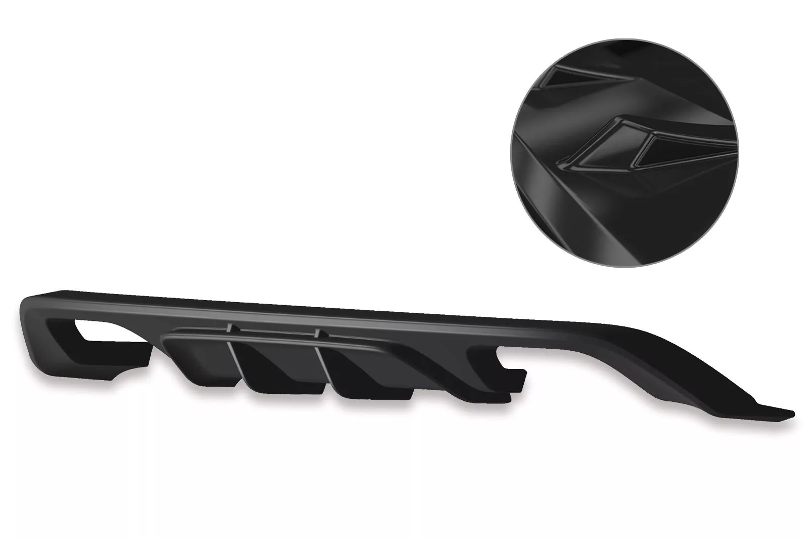 Heckansatz für VW Golf 7 R / R-Line Glossy (schwarz hochglanz)