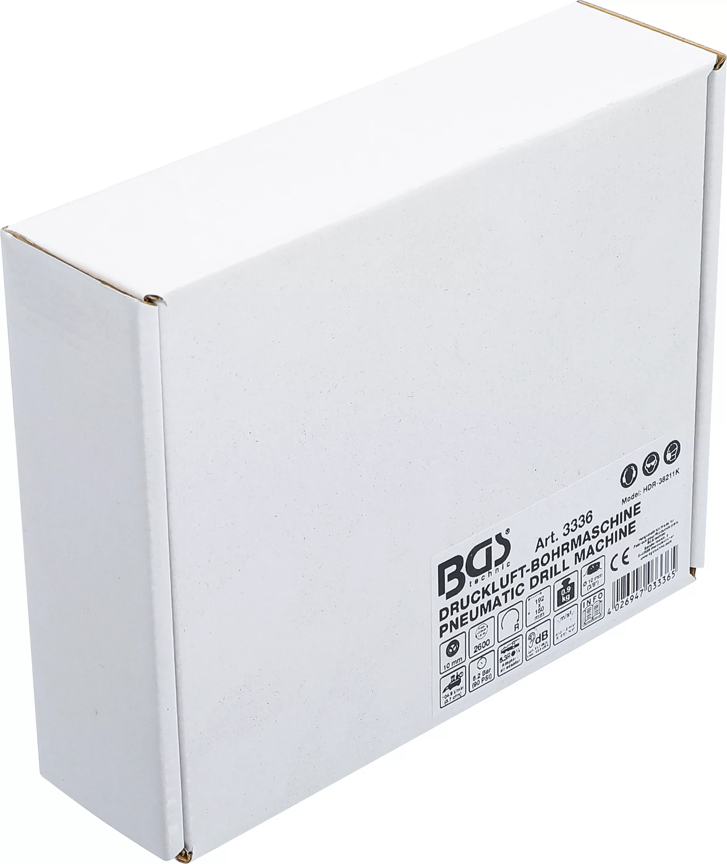 Druckluft-Bohrmaschine | mit 10 mm Schnellspann-Bohrfutter | rechtsdrehend