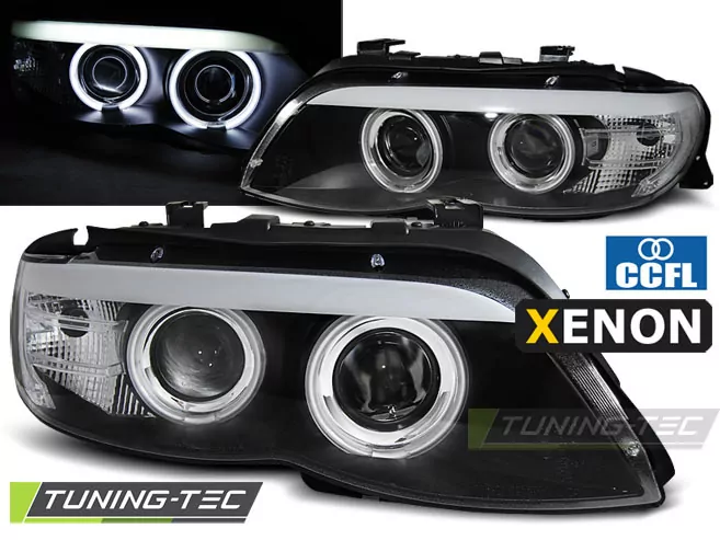 XENON HEADLIGHTS ANGEL EYES CCFL BLACK fits BMW X5 E53 11.03-06