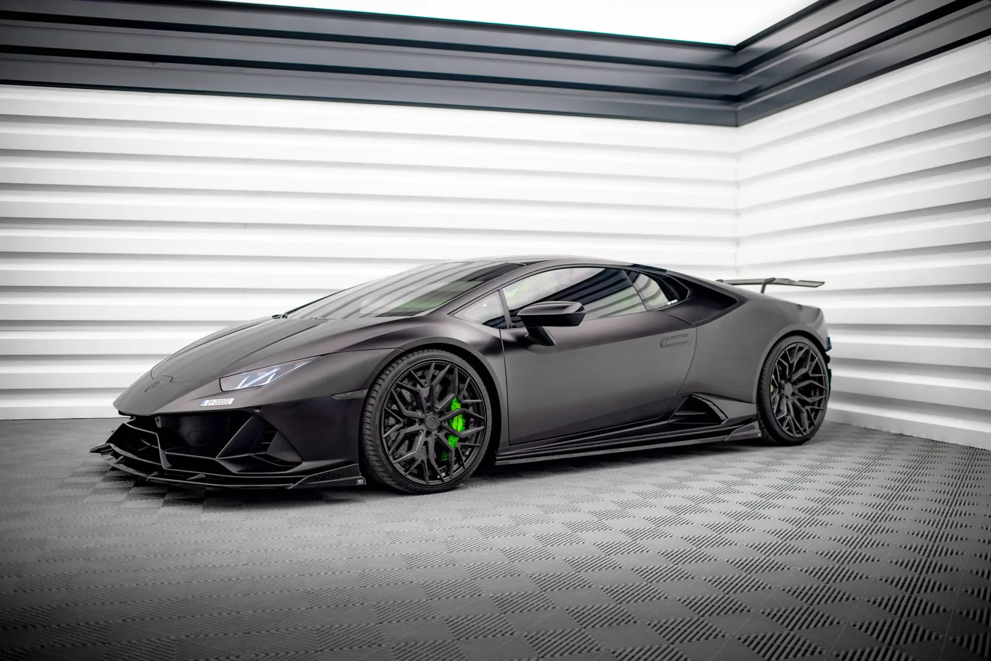 Seitenschweller Ansatz Für Lamborghini Huracan EVO Schwarz Hochglanz
