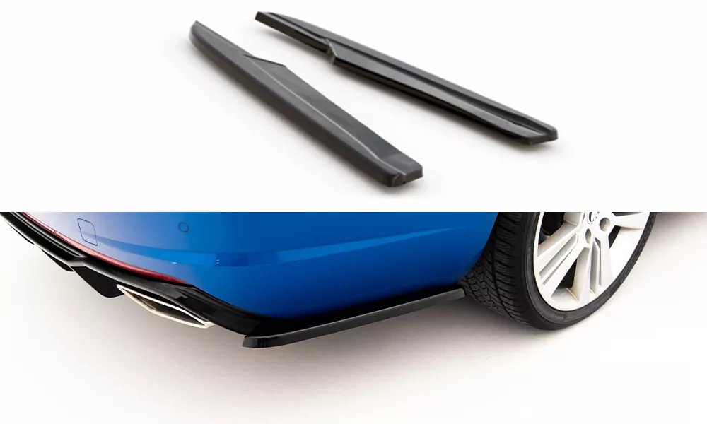 Heck Ansatz Flaps Diffusor Passend Für Diffusor V.2 Passend Für Skoda Octavia RS Mk3 Schwarz Hochglanz Schwarz Hochglanz