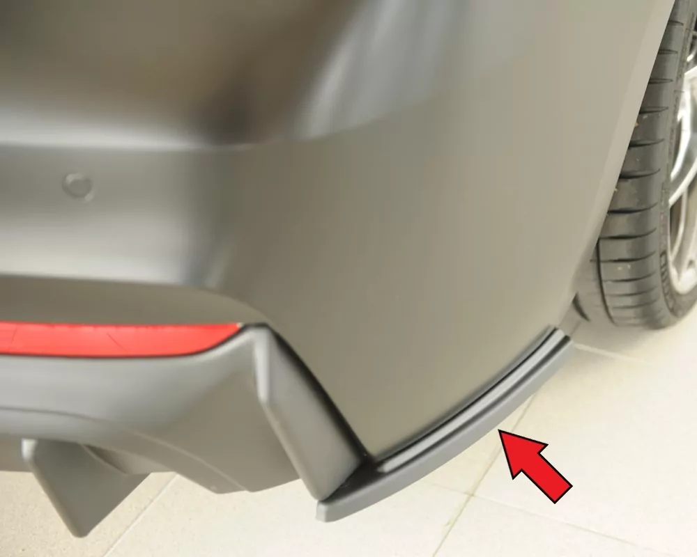 Rieger Heckschürzenansatz seitlich rechts matt schwarz für BMW 2er F23  (1C) Cabrio 07.17- (ab Facelift) LCI