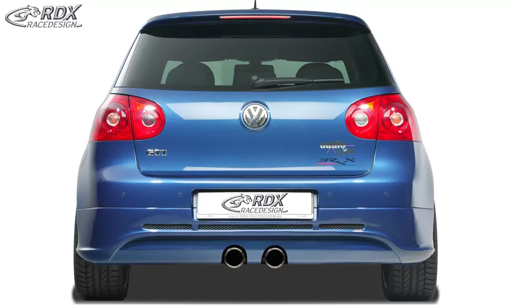 RDX Heckansatz für VW Golf 5 "GTI/R-Five" mit Endrohrausfräsung für R32-Auspuff Heckschürze Heck