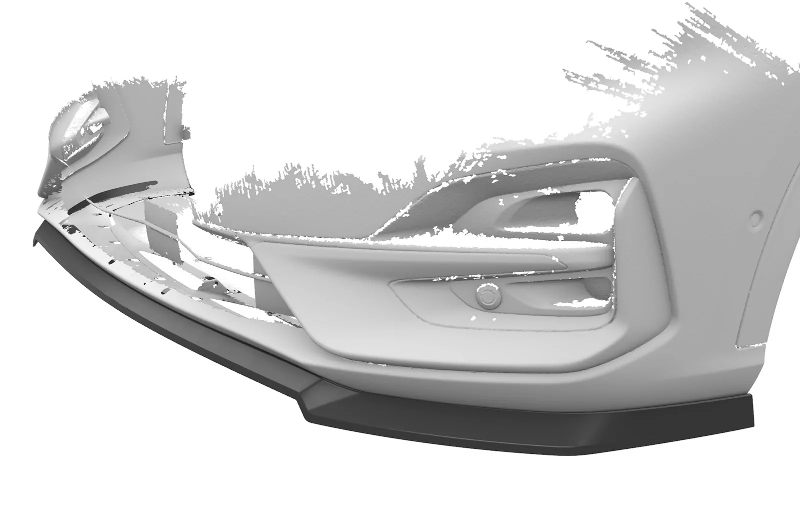 Cup-Spoilerlippe mit ABE für Ford Kuga 3 ST-Line / ST-Line X CSL596 Schwarz Strukturiert