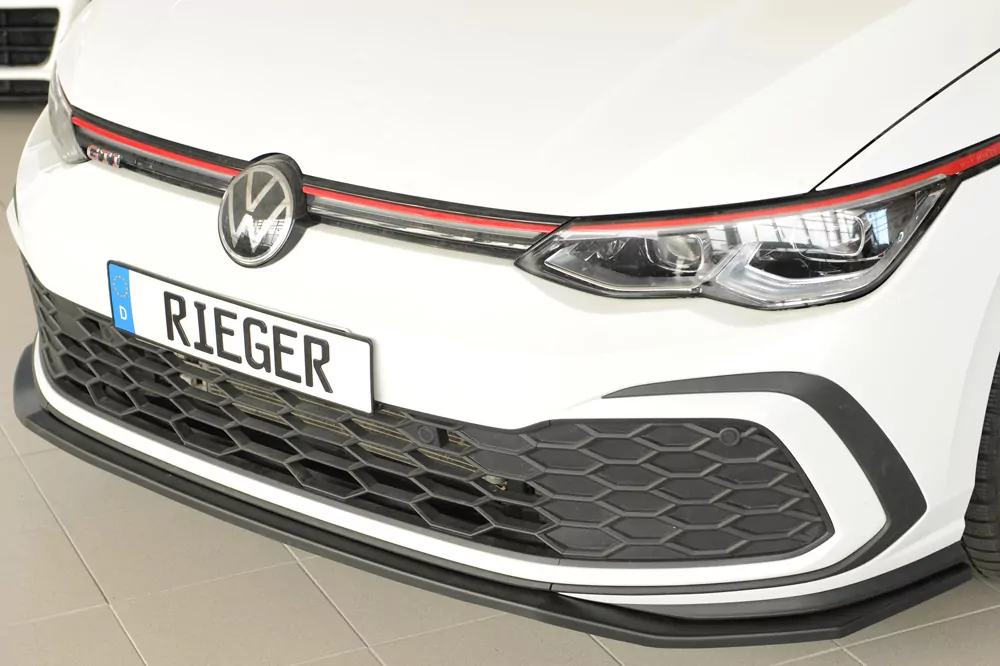 Rieger Spoilerschwert nur für GTI / GTD / GTE matt schwarz für VW Golf 8 GTI 5-tür. 08.20-03.24 (bis Facelift)