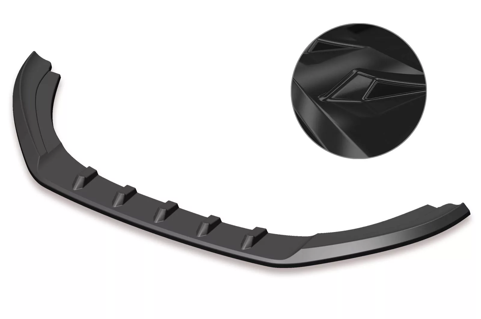 Cup-Spoilerlippe mit ABE für VW Touran I (Typ 1T) Glossy (schwarz hochglanz)