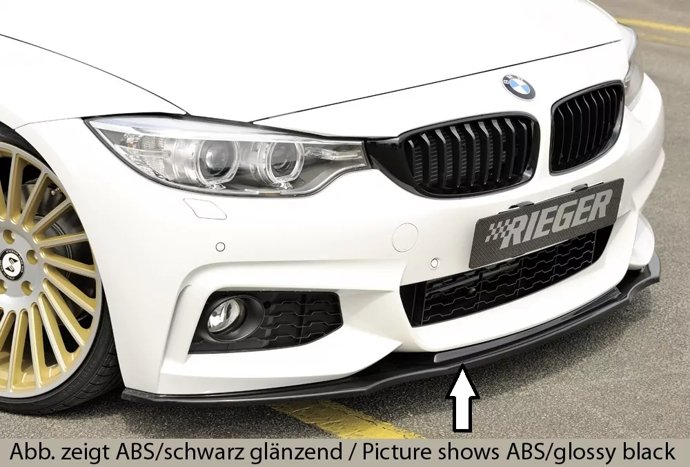 Rieger Spoilerschwert für BMW 4er F33  (3C) | Cabrio 03.13-06.15 (bis Facelift) für orig. M-Paket-Frontschürze