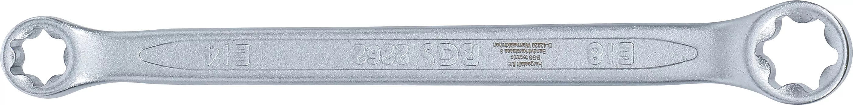 Doppel-Ringschlüssel mit E-Profil-Ringköpfen | SW E14 x E18