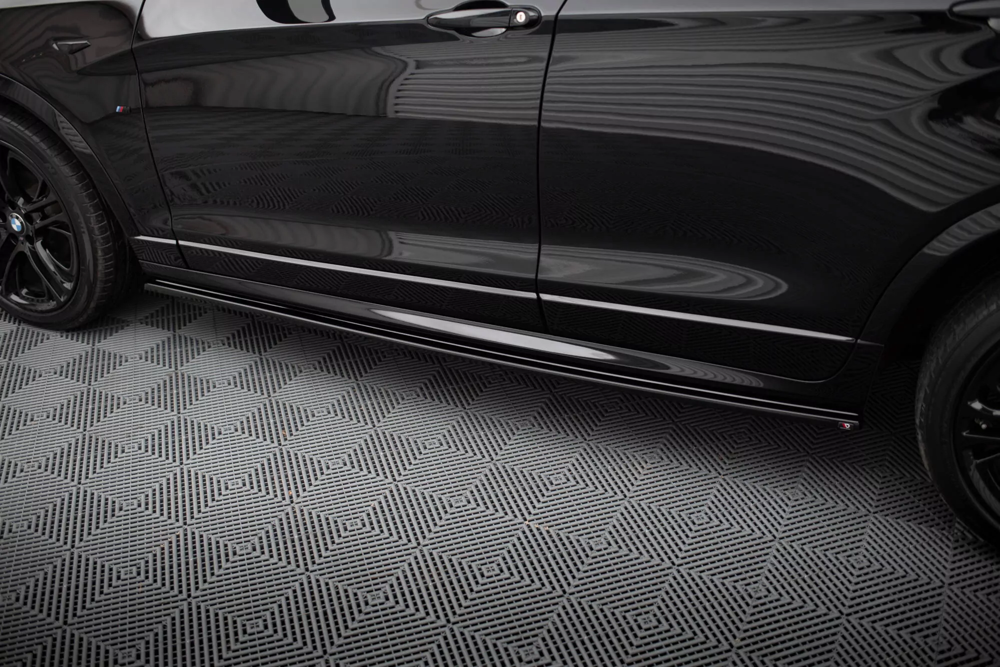 Seitenschweller Ansatz Passend Für Passend Für BMW X4 M Paket Schwarz Hochglanz Schwarz Hochglanz
