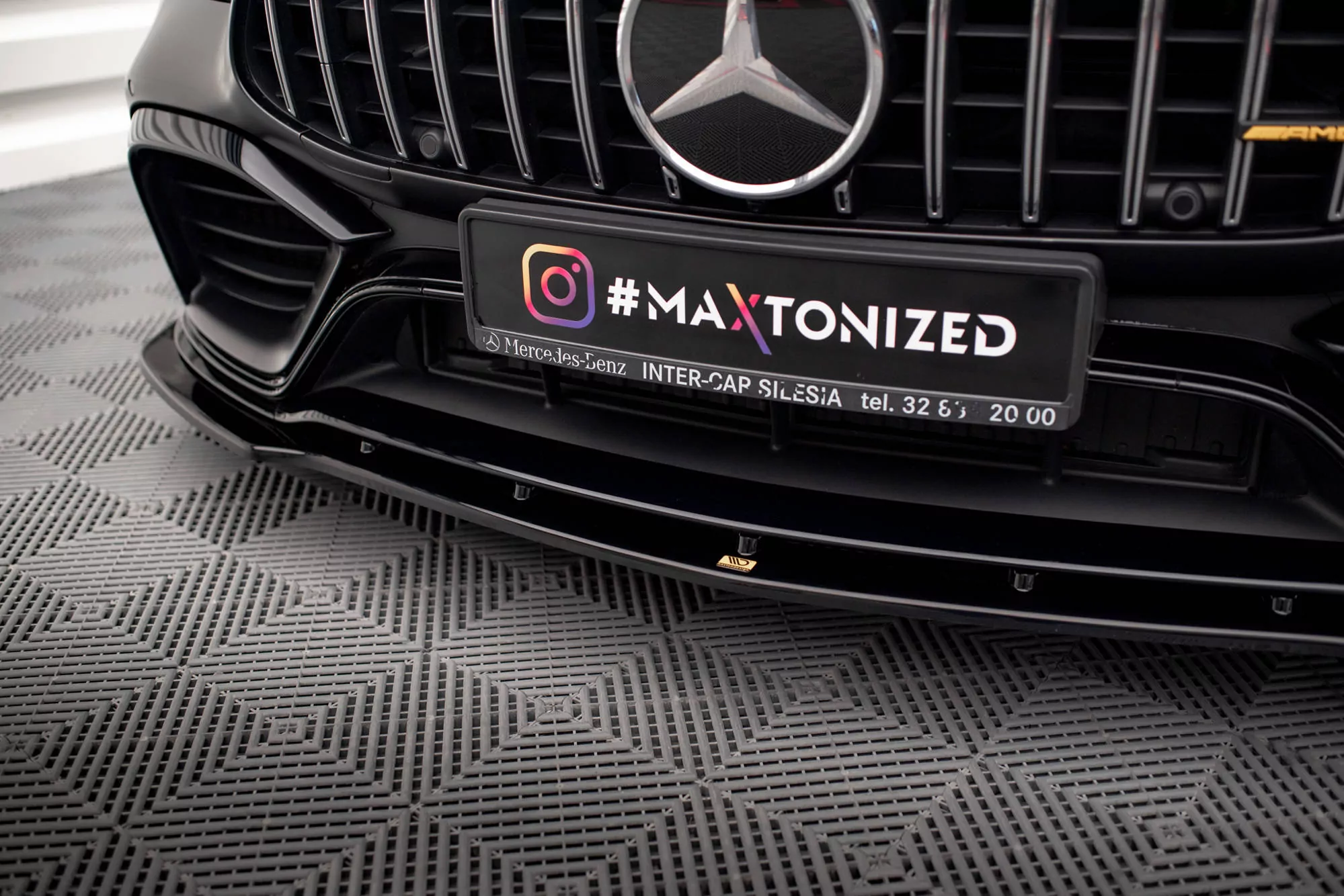 Front Ansatz Passend Für V.2 Mercedes-AMG GT 63S 4 Türer Coupe Schwarz Hochglanz