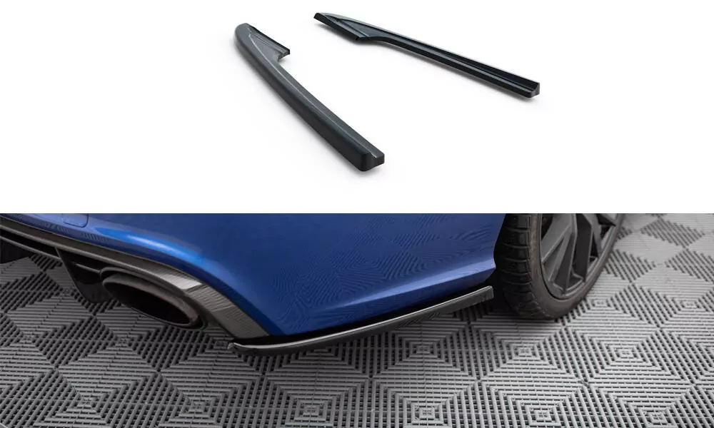 Heck Ansatz Flaps Diffusor V.2 Passend Für Audi RS6 C7 Schwarz Hochglanz