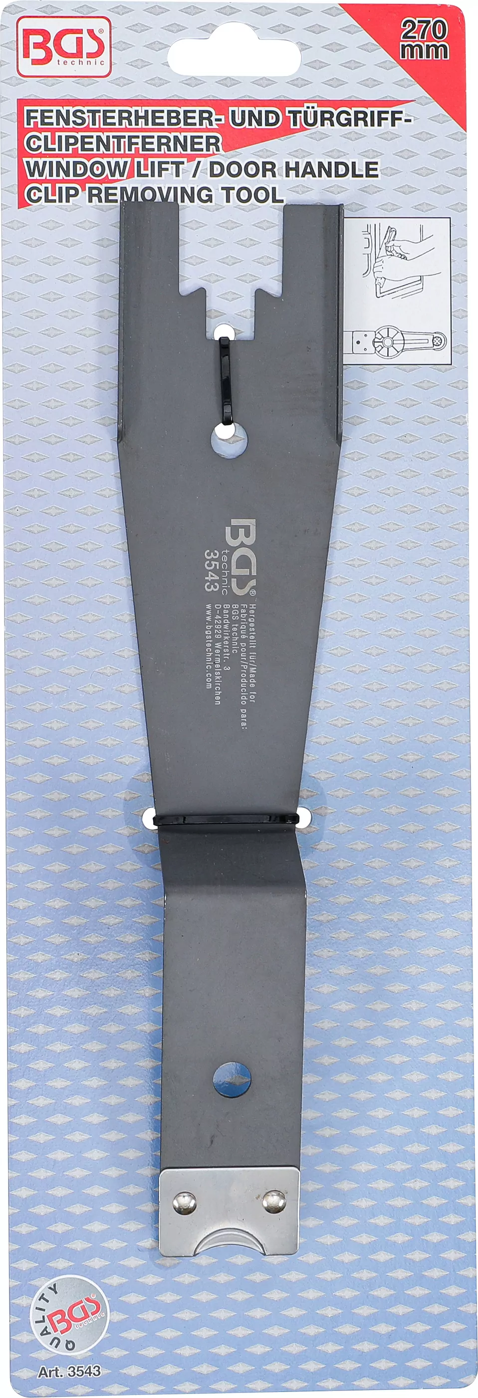 Fensterheber und Türgriff-Clipentferner | 270 mm