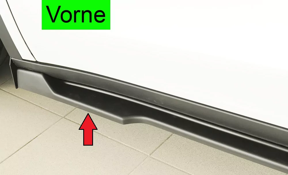 Rieger Seitenschweller links ansatz matt schwarz für Tesla Model Y  (003)  03.20-