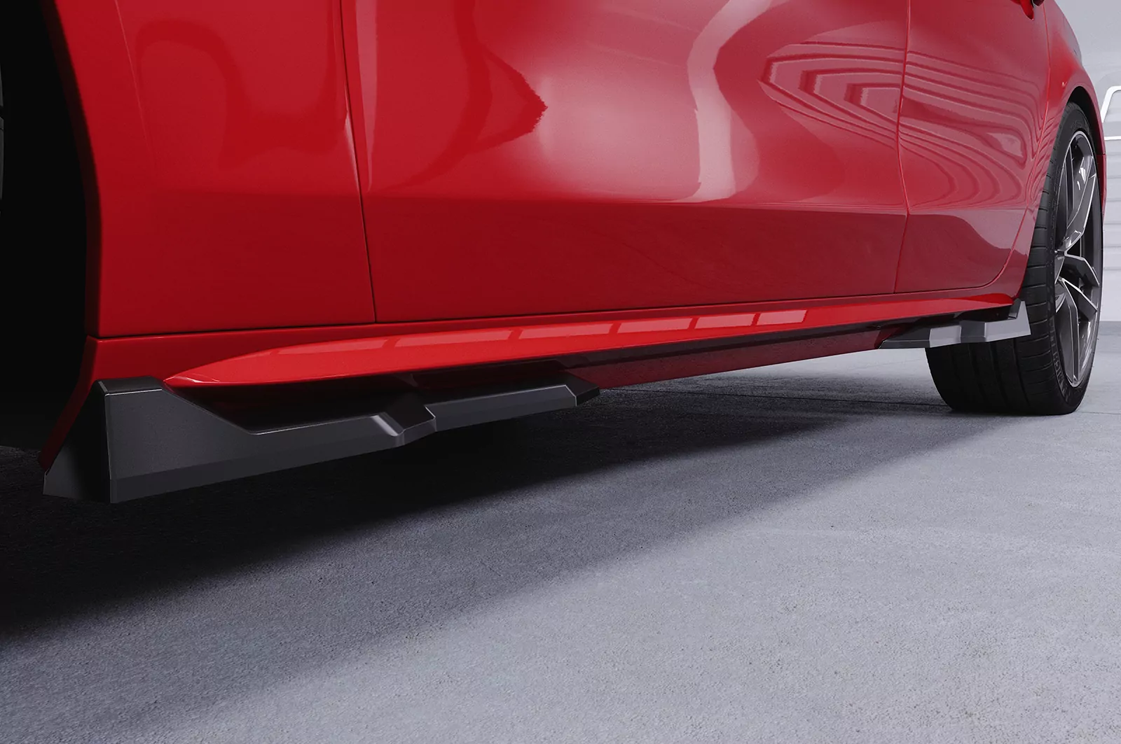 Seitenschweller für Audi A4 / S4 B8 (Typ 8K) SS571 Schwarz Strukturiert