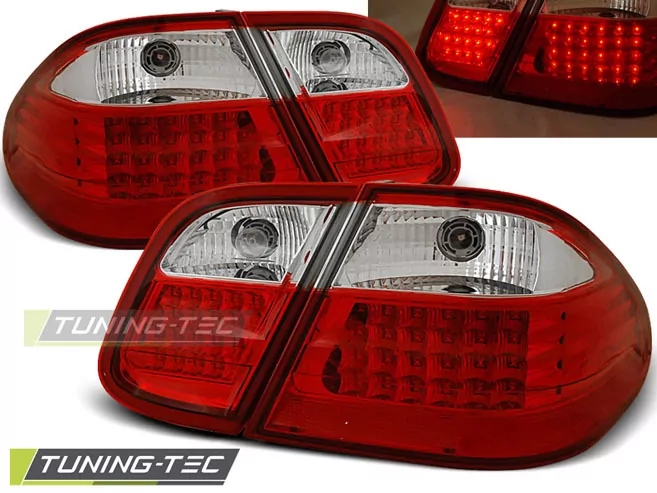 Led Tail Lights Red White Fits Mercedes W208 Clk 03.97-04.02