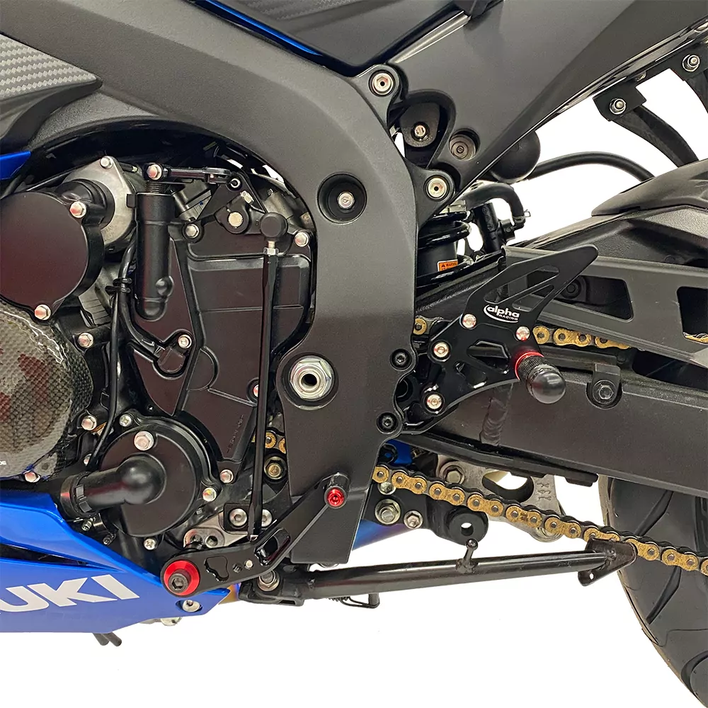 TRACK Fußrastenanlage schwarz Suzuki GSX-R750 2011-2017 mit ABE