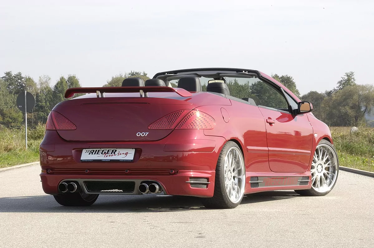 Rieger Heckansatz für Peugeot 307 | Cabrio CC 04.01-04.05 (bis Facelift) --> nur für Cabrio und für 4-Rohr-Anlagen!