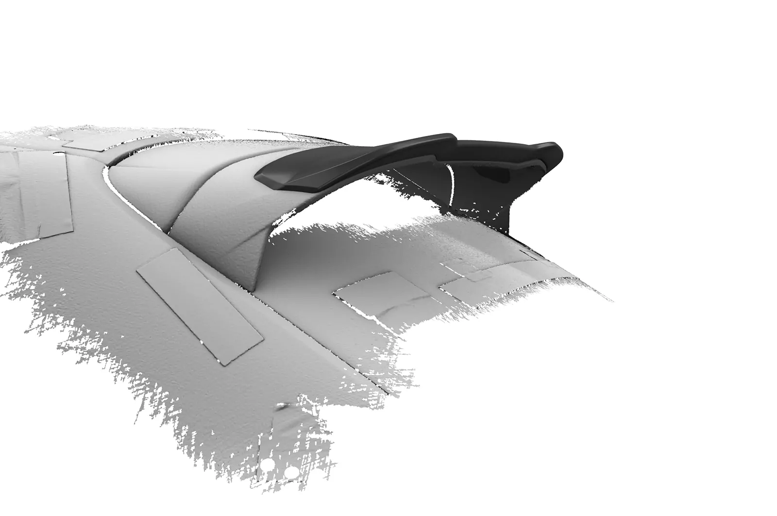 Heckflügel mit ABE für Peugeot 208 II HF057 Schwarz Strukturiert