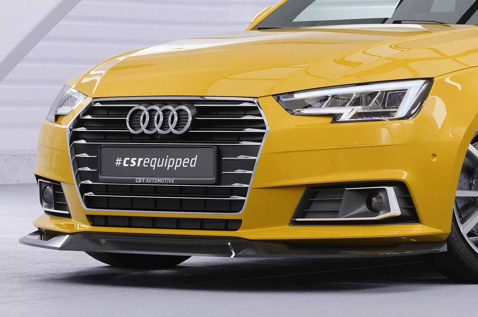 Cup-Spoilerlippe mit ABE für Audi A4 B9 (Typ 8W) CSL387 Strukturiert (schwarz matt)