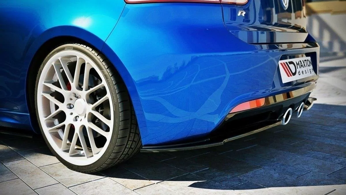 Heck Ansatz Flaps Diffusor Passend Für Diffusor Passend Für VW GOLF 6 R Schwarz Hochglanz Schwarz Hochglanz