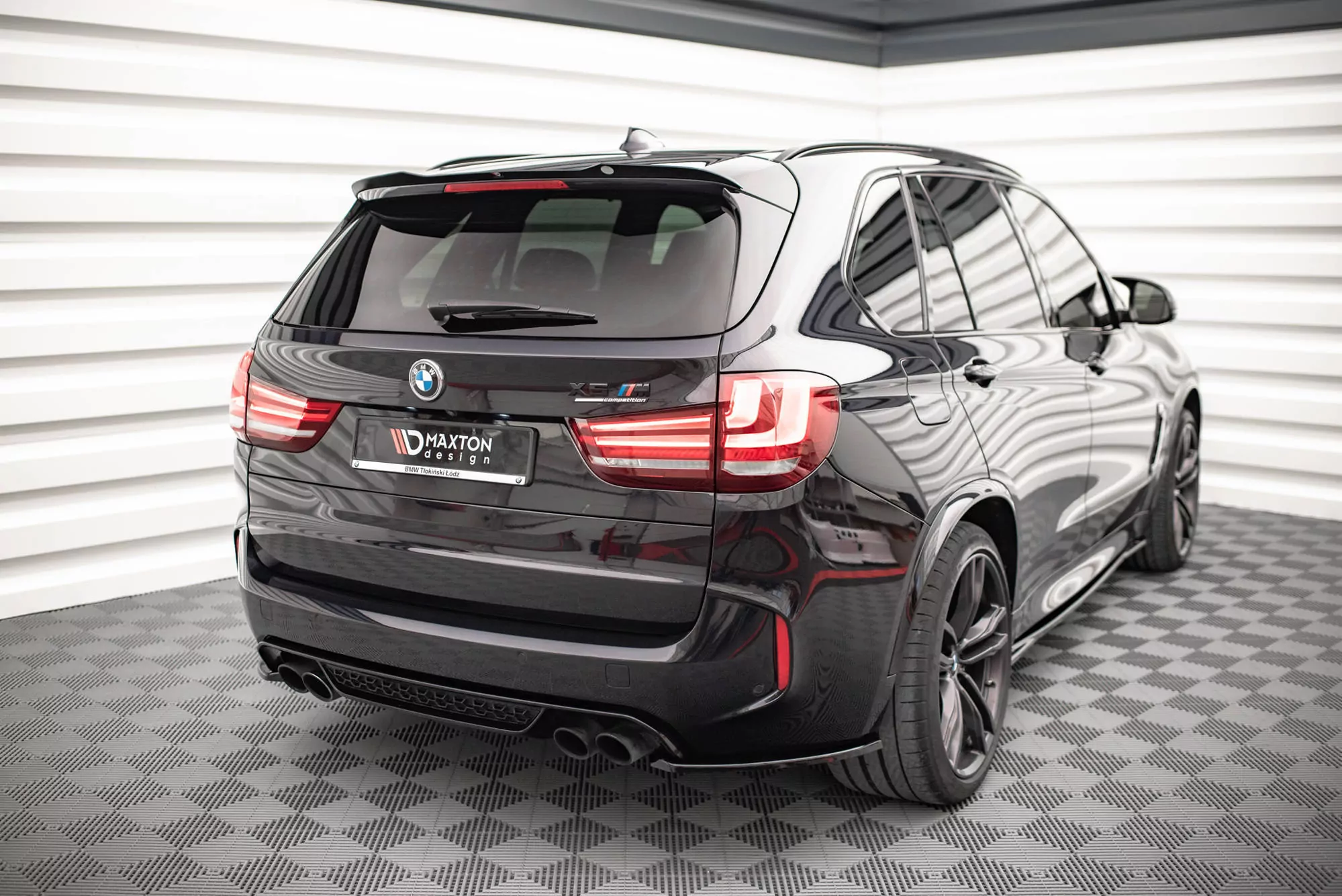 Spoiler CAP Für BMW X5 M F15 Schwarz Hochglanz
