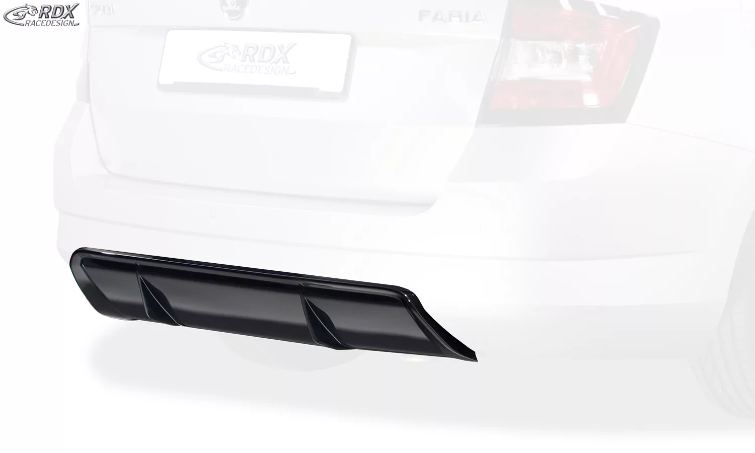 RDX Heckansatz für SKODA Fabia 3 Combi (5J/NJ) 2014-2019 Diffusor Heckblende Heckdiffusor