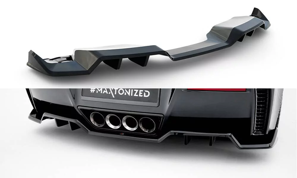 Mittlerer Diffusor Heck Ansatz DTM Look Für Chevrolet Corvette Z06 C7 Schwarz Hochglanz