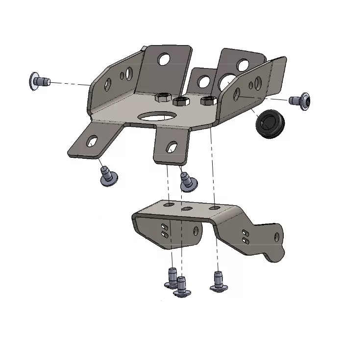 Kennzeichenhalter | KTM 690 SMC | 19-20 verstellbar | schwarz | inkl. Reflektorhalter