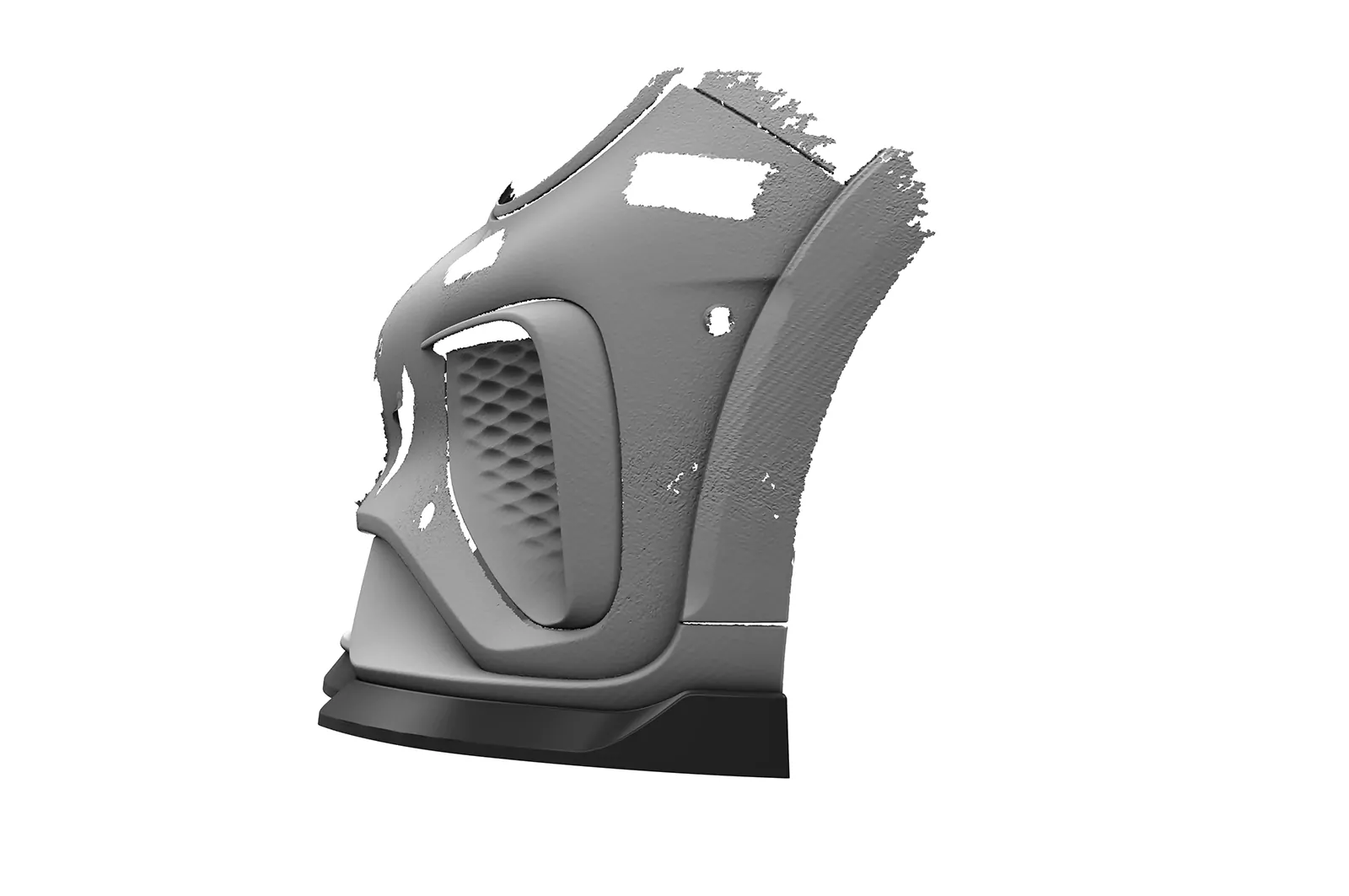 Cup-Spoilerlippe mit ABE für FWM ORA Funky Cat / Haomao GT CSL848 Schwarz Strukturiert