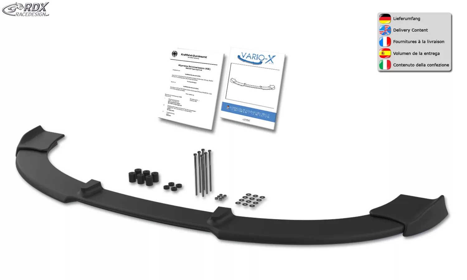 RDX Frontspoiler VARIO-X für OPEL Astra H GTC & TwinTop Frontlippe Front Ansatz Vorne Spoilerlippe