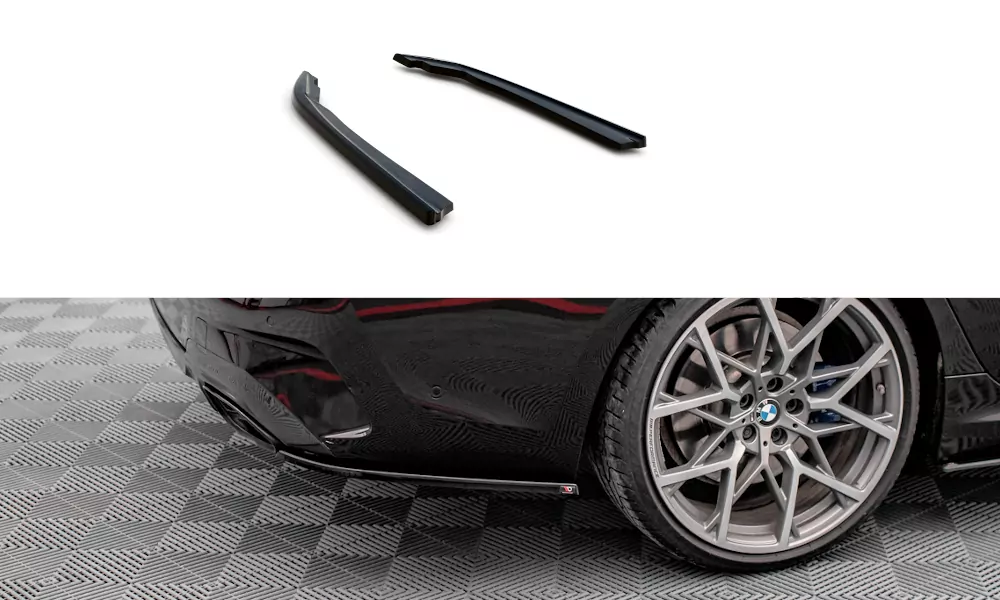 Heck Ansatz Flaps Diffusor V.4 Für BMW 3er M-Paket G20 / G21 Schwarz Hochglanz