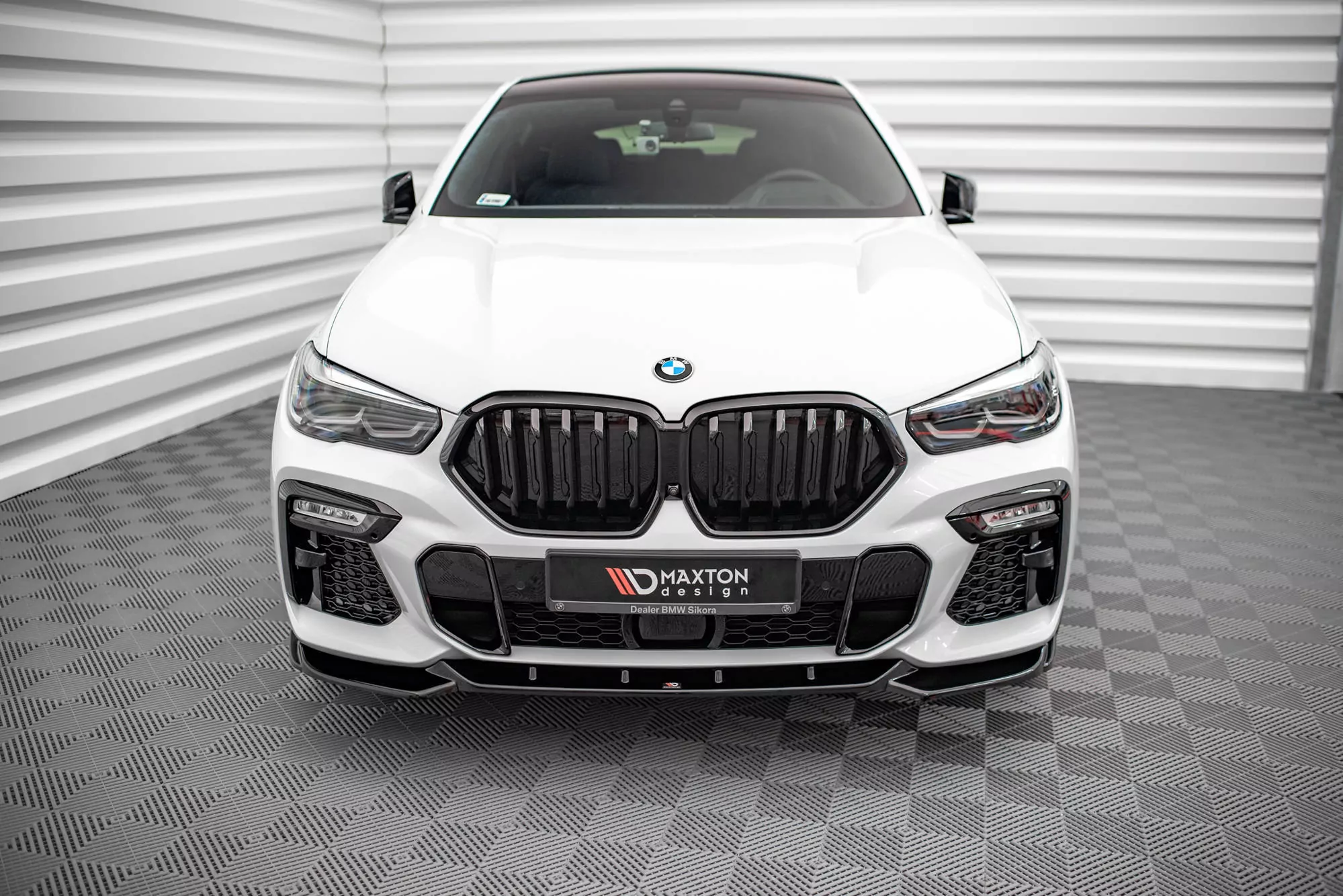 Front Ansatz V.1 Für BMW X6 M-Paket G06 Schwarz Hochglanz