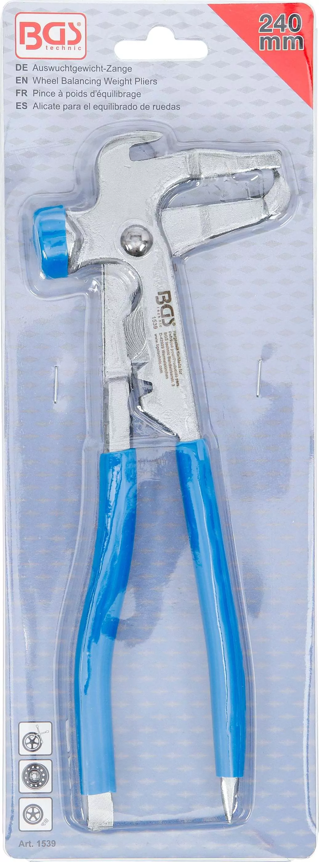 Auswuchtgewicht-Zange | 240 mm