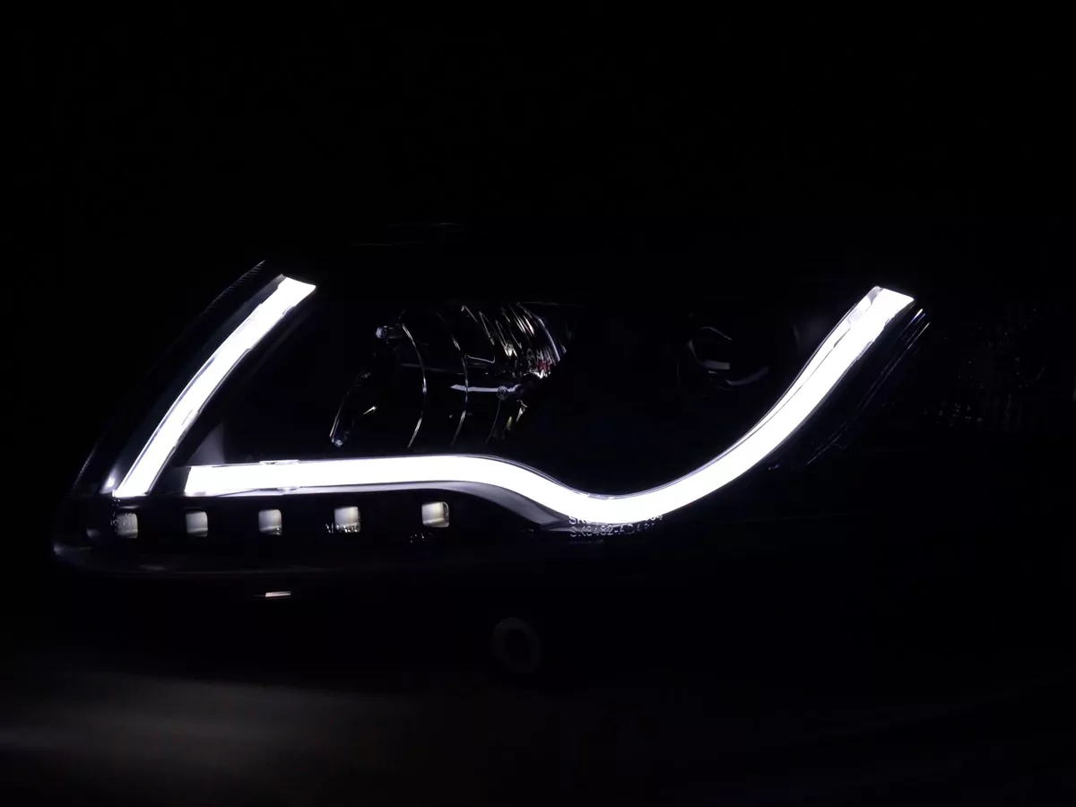 Scheinwerfer Set Daylight LED TFL-Optik Audi A6 Typ 4F Bj. 04-08 schwarz