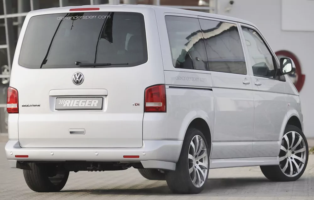 Rieger Heckschürzenansatz für VW T5 Bus -  09.09- (ab Facelift) carbon optik