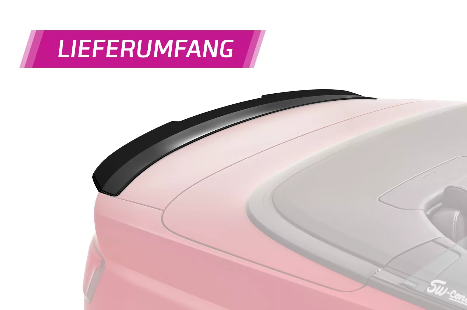 Heckflügel mit ABE für Audi A3 8V Cabrio HF728-M Carbon Look (matt)