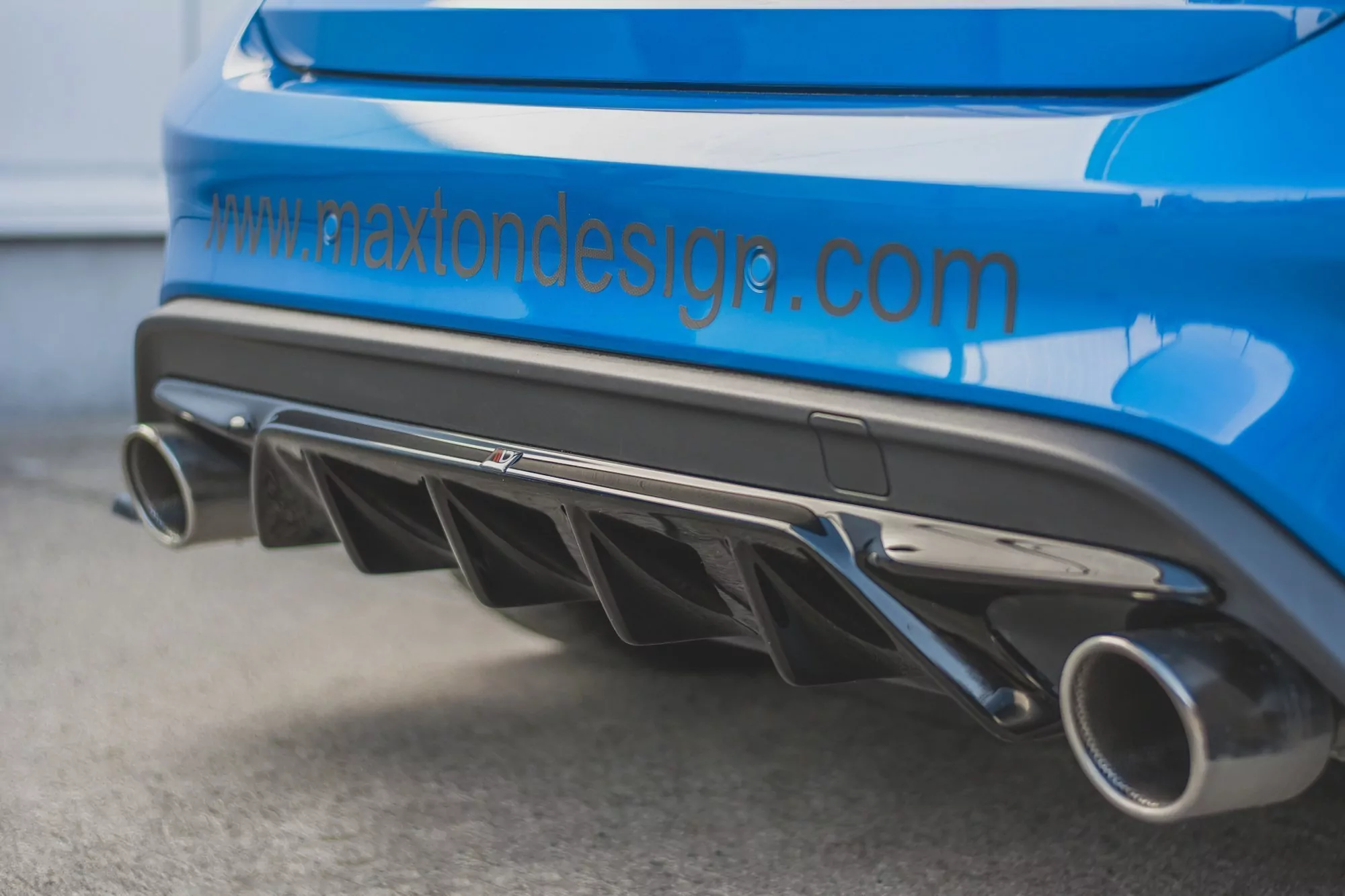 Diffusor Heck Ansatz Passend Für V.2 Passend Für Ford Focus ST Mk4  Schwarz Hochglanz Schwarz Hochglanz