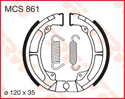 TRW Lucas Bremsbacken MCS861 mit ABE