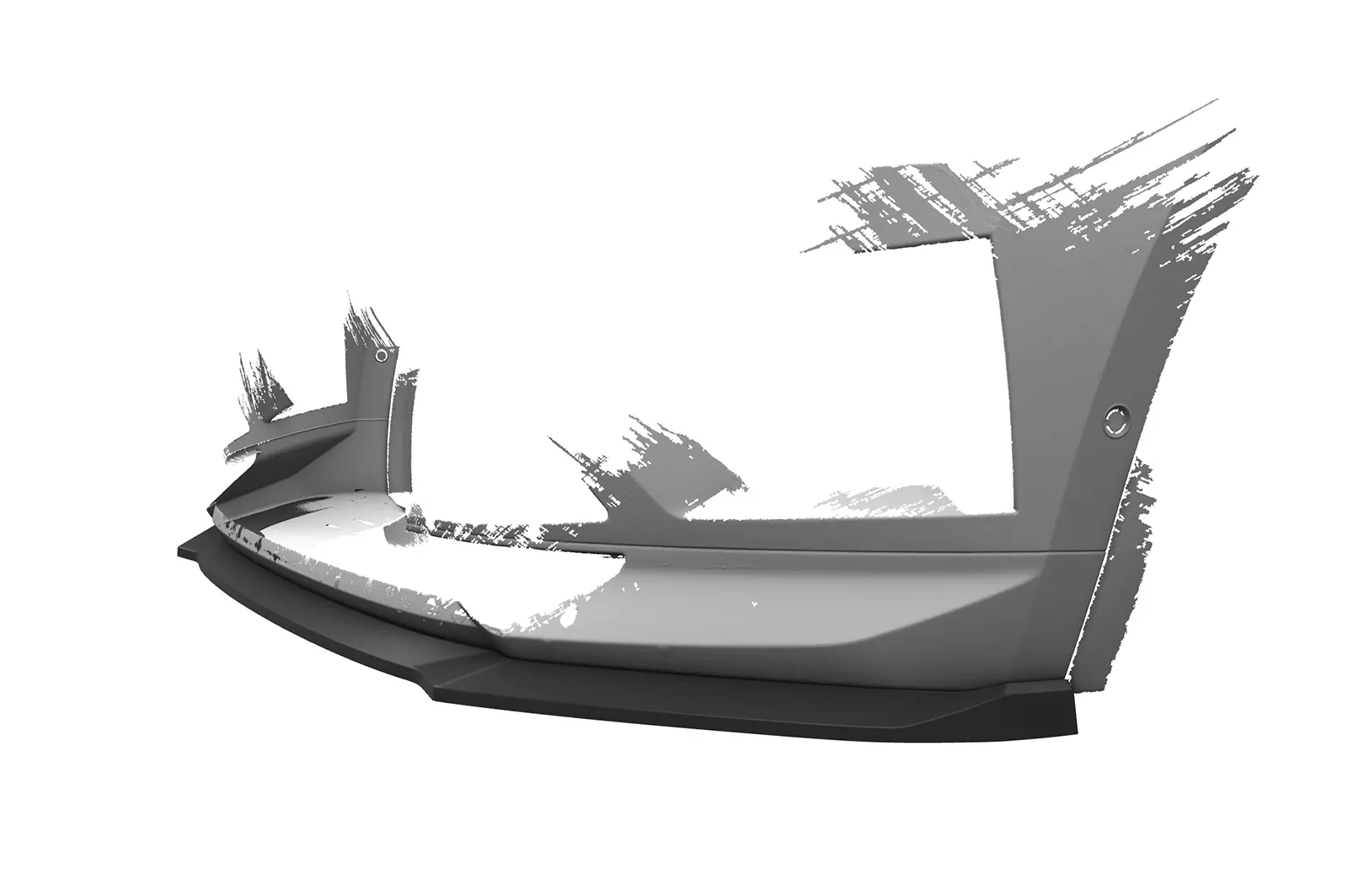 Cup-Spoilerlippe mit ABE für Skoda Kodiaq CSL614 Schwarz Strukturiert