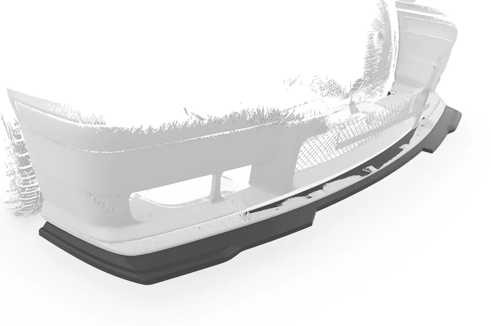 Cup-Spoilerlippe mit ABE für BMW 3er E36 CSL755 Schwarz Strukturiert