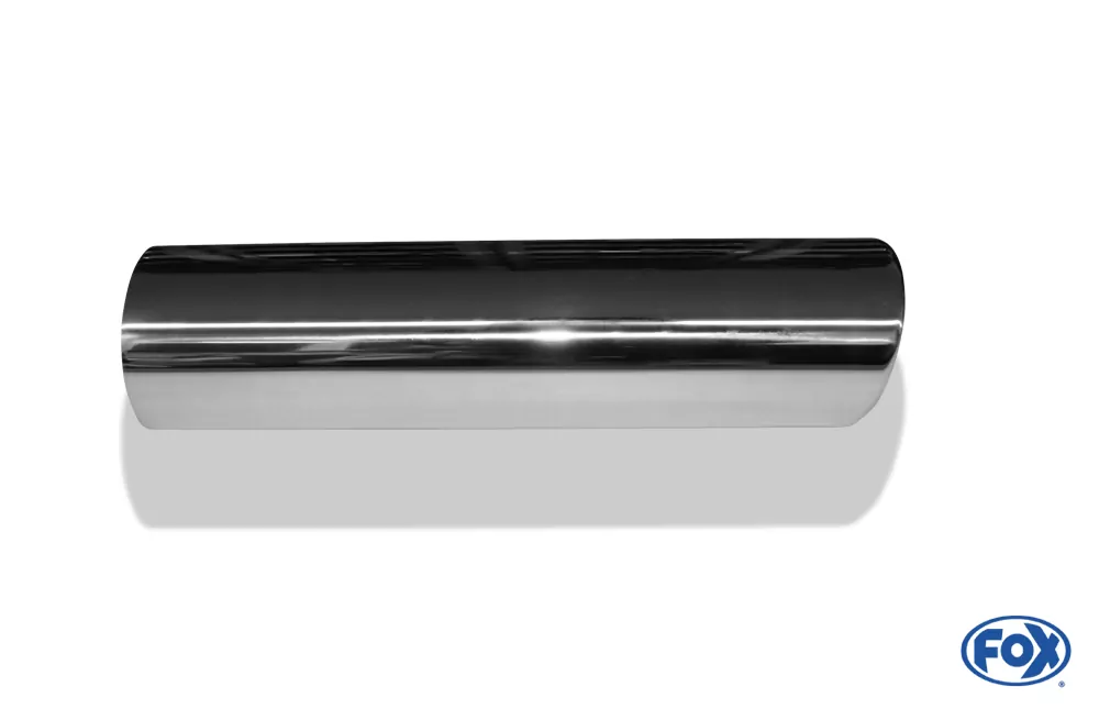 Anschweißendrohr Typ 32  88x74 mm / Länge: 300 mm  - oval / eingerollt / 16° abgeschrägt / ohne Absorber