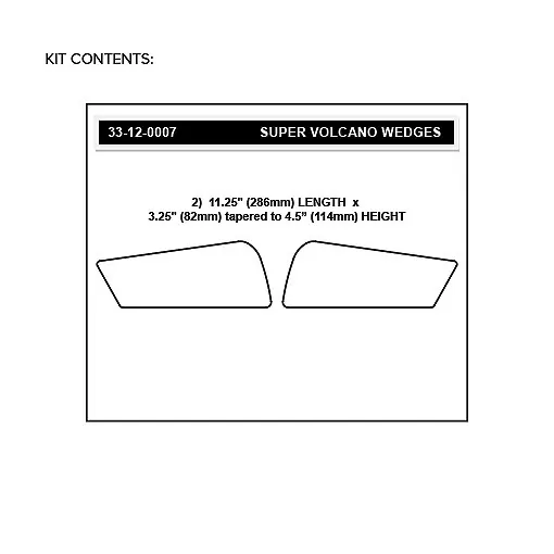 Stompgrip Traction Pad Super Volcano Universal Keilform (2 Stück ) ca. 285,5 mm x 114 mm Klar
