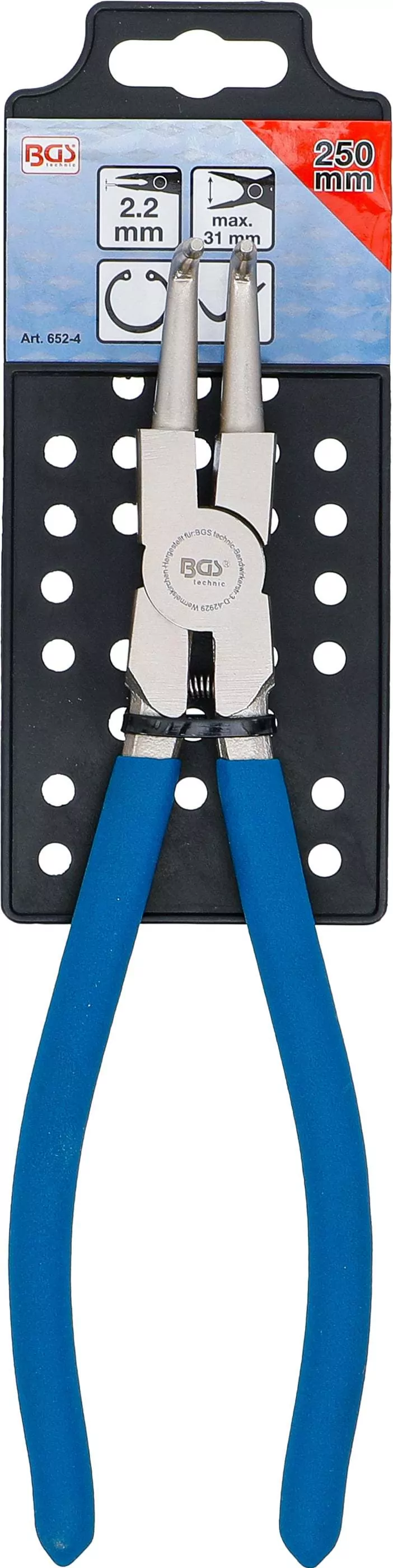 Sprengringzange | abgewinkelt | für Innensprengringe | 250 mm