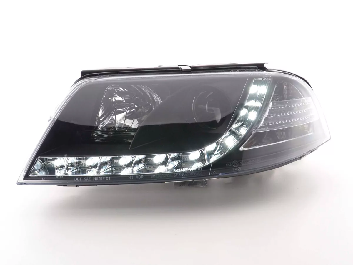 Scheinwerfer Set Daylight LED Tagfahrlicht VW Passat Typ 3BG Bj. 00-05 schwarz