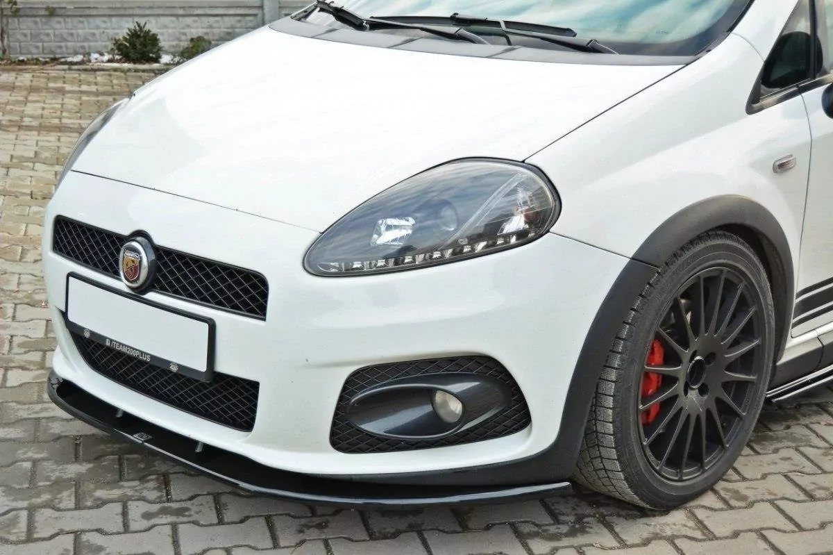 Front Ansatz Passend Für V.2 Passend Für FIAT GRANDE PUNTO ABARTH Schwarz Hochglanz Schwarz Hochglanz