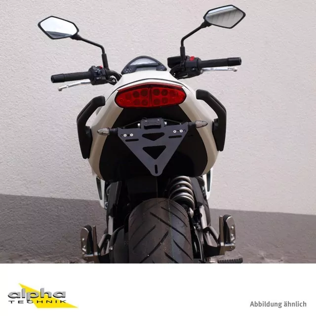 alpha Technik Kennzeichenhalter Kawasaki ER6n/ER6f;Typ ER650E/EX650E; Modelljahr 2012-