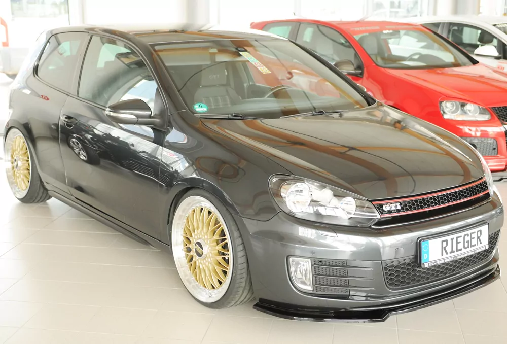 Rieger Spoilerschwert nur für GTI / GTD glanz schwarz für VW Golf 6 GTI Cabrio