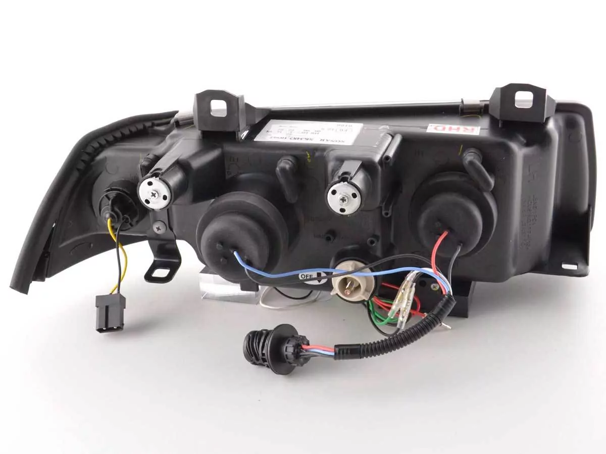 Scheinwerfer Set Daylight LED Tagfahrlicht BMW 3er E36 Limo/Touring schwarz für Rechtslenker