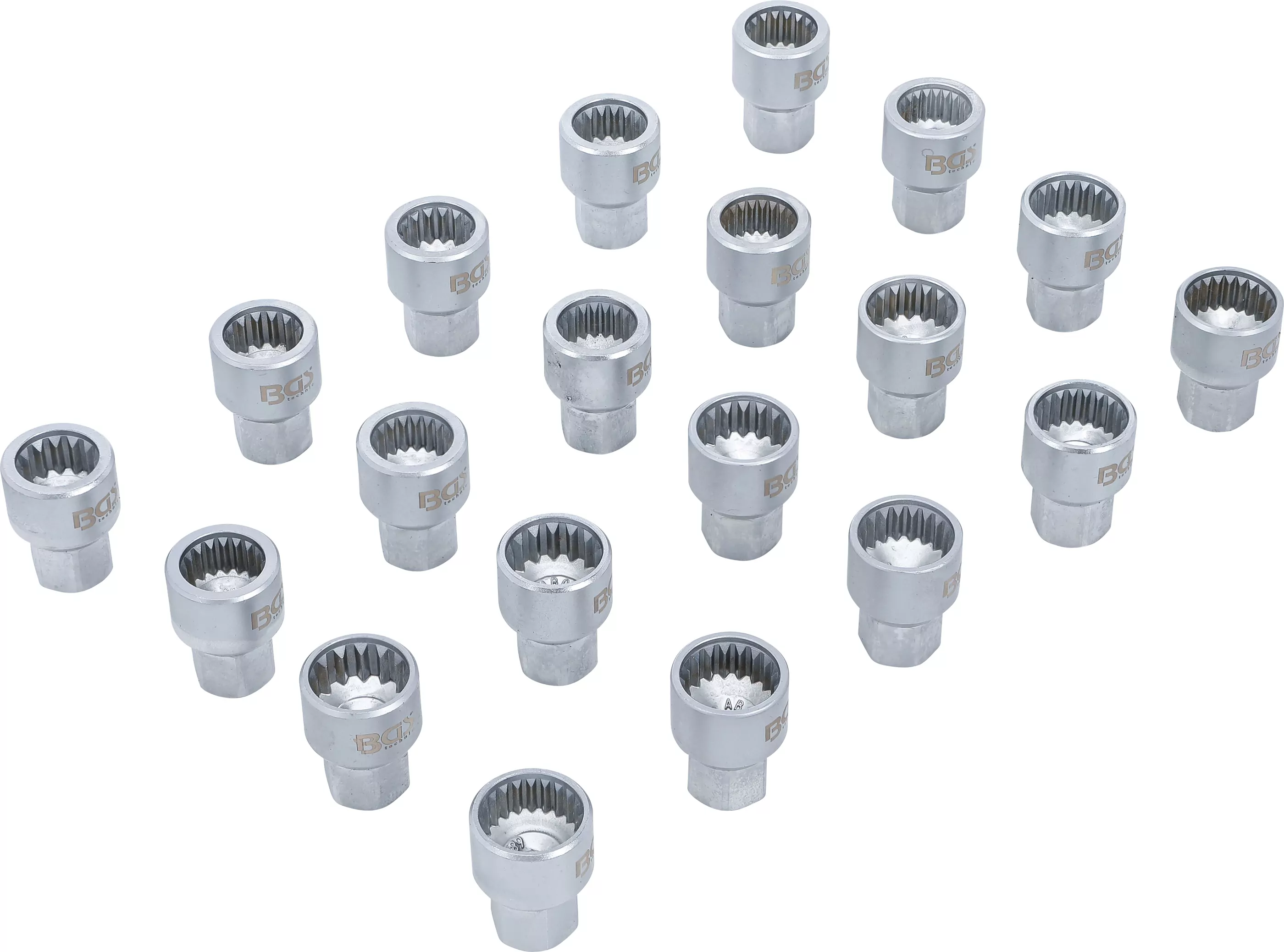 Werkstattwageneinlage 1/6: Felgenschloss-Werkzeugsatz für Porsche und VW Touareg | 20-tlg.