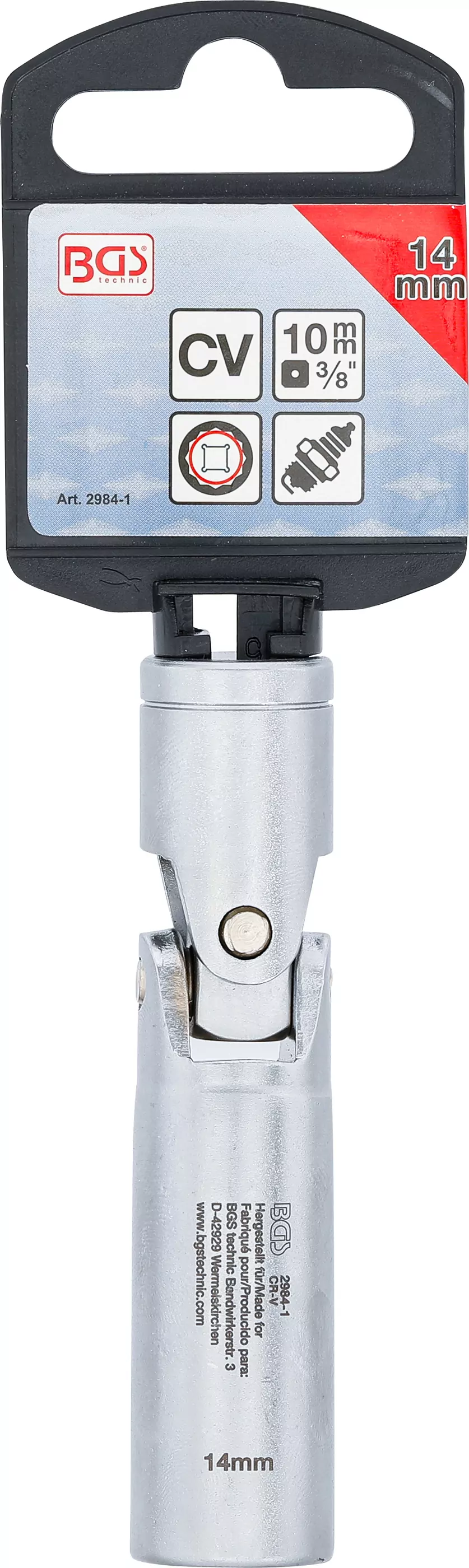 Glühkerzen-Gelenk-Einsatz Zwölfkant | Antrieb Innenvierkant 10 mm (3/8") | SW 14 mm